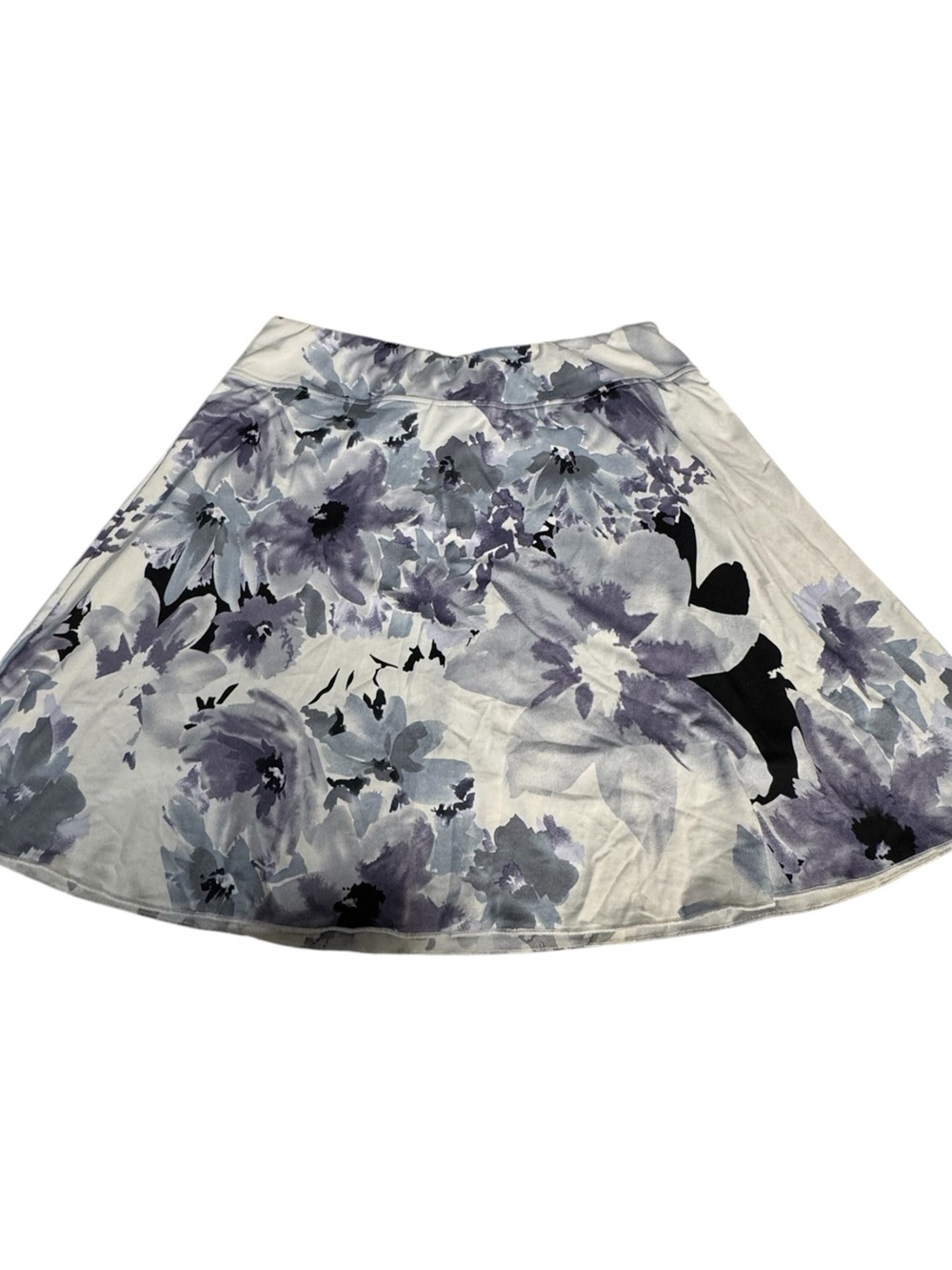 Floral Circle Skirt in Lavender and Black